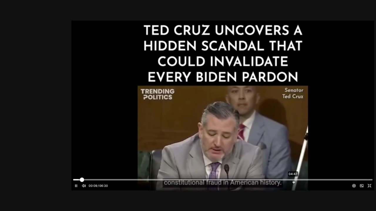 Senator Cruz asks questions about Autopen and makes statement.
