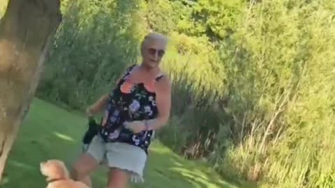 Muslim tries to tell a Canadian woman not to walk her dog