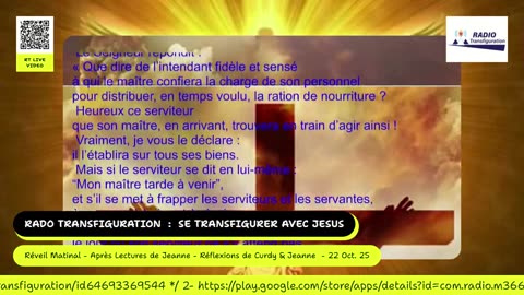 Réveil Matinal - Après Lectures de Jeanne - Réflexions de Curdy & Jeanne - 22 Oct. 25