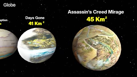 Video Game Map Size Comparison In Planet View: The Biggest Worlds Ever Made! 🌍🎮