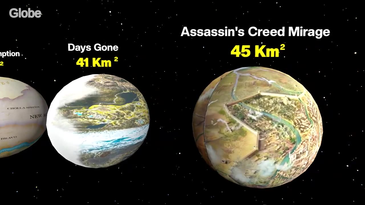 Video Game Map Size Comparison In Planet View: The Biggest Worlds Ever Made! ๐๐ฎ