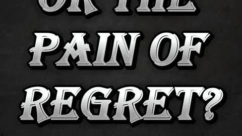 Discipline or Regret