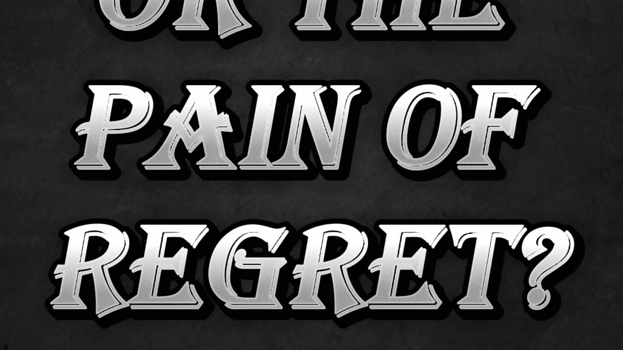 Discipline or Regret