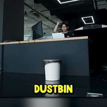 dustbin that chases garbage!🗑