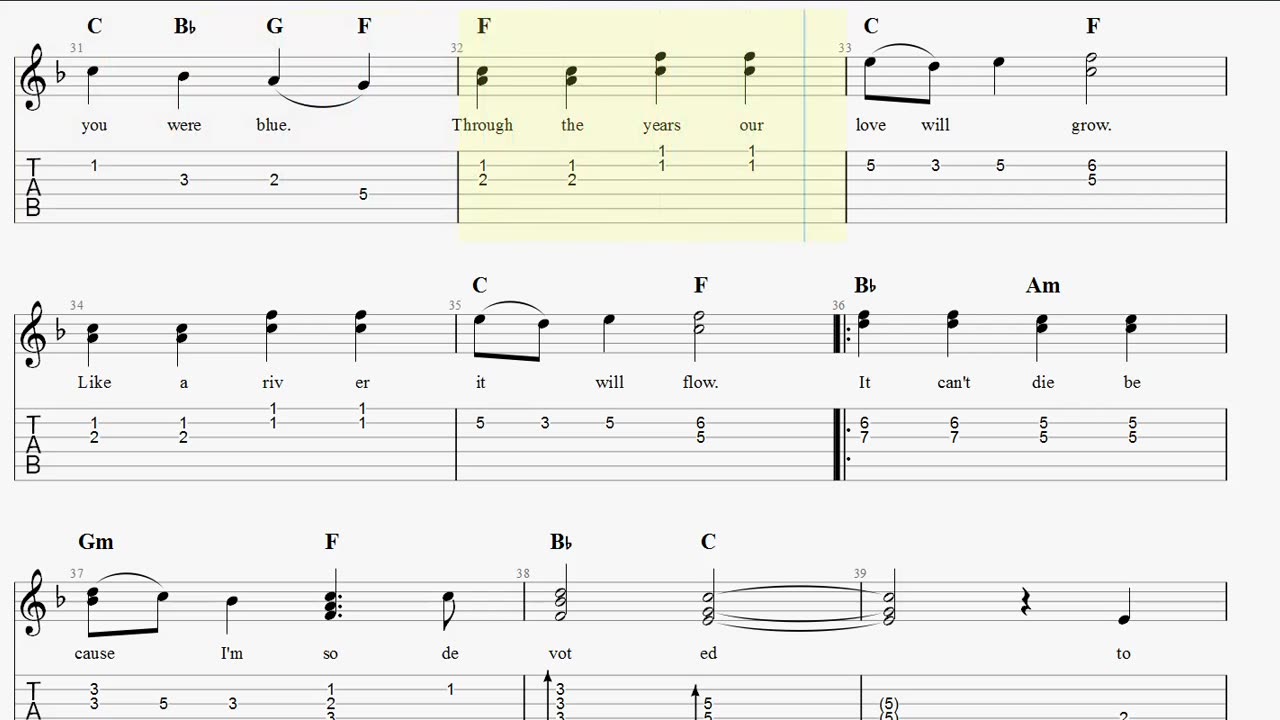 Guitar Arrangement Devoted to You
