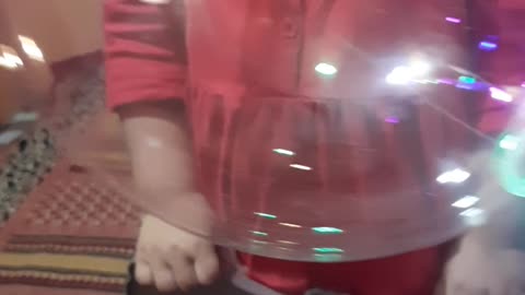 Baby dancing on floor