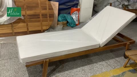 🌴 Elevate Your Outdoor Relaxation with Teak Chaise Lounge!