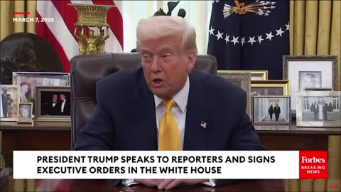 BREAKING NEWS: Trump Answers Multiple Reporters' Questions While Signing New Executive Orders