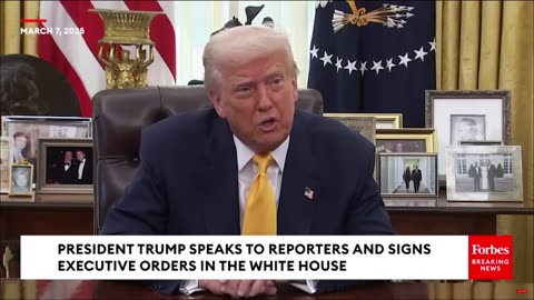 BREAKING NEWS: Trump Answers Multiple Reporters' Questions While Signing New Executive Orders