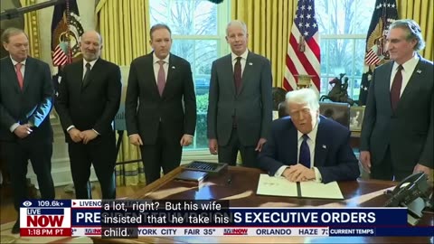 BREAKING NEWS: Trump Answers Multiple Reporters' Questions While Signing New Executive Orders