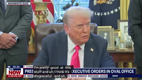 BREAKING NEWS: Trump Answers Multiple Reporters' Questions While Signing New Executive Orders