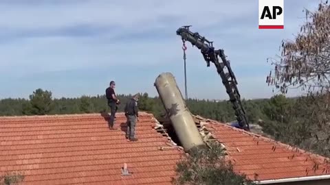 Houthi missile debris removed from roof of house in central Israel