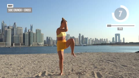 10 MIN BRUTAL STANDING ABS, only bodyweight, no repeat