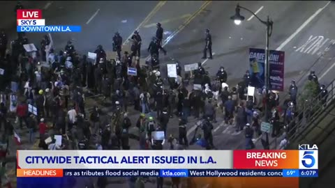 Anti-ICE Rioters Clash with LAPD and Federal Agents After Dispersal Order Issued