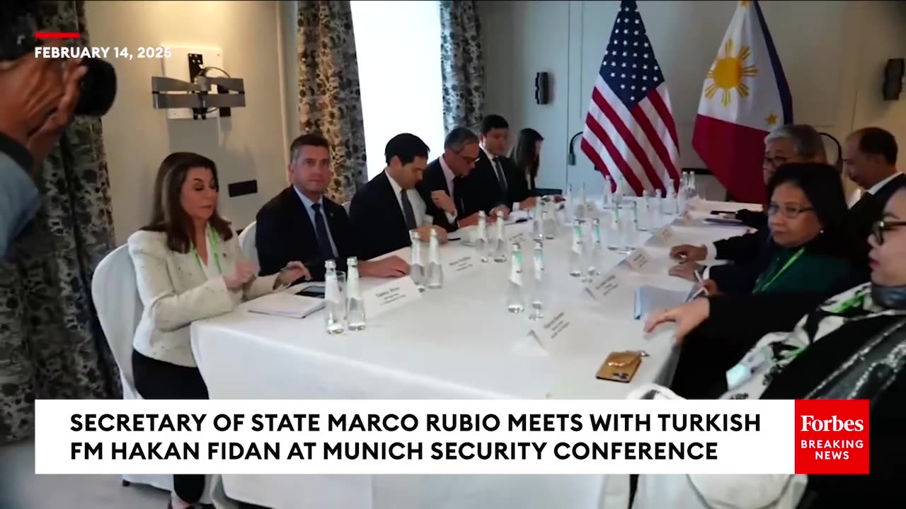 Secretary Of State Marco Rubio Meets With Turkish FM Hakan Fidan At Munich Security Conference