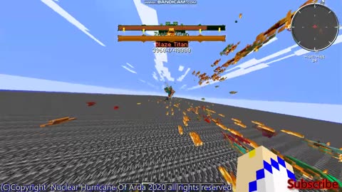 Minecraft mob battle blaze titan vs zombie titan