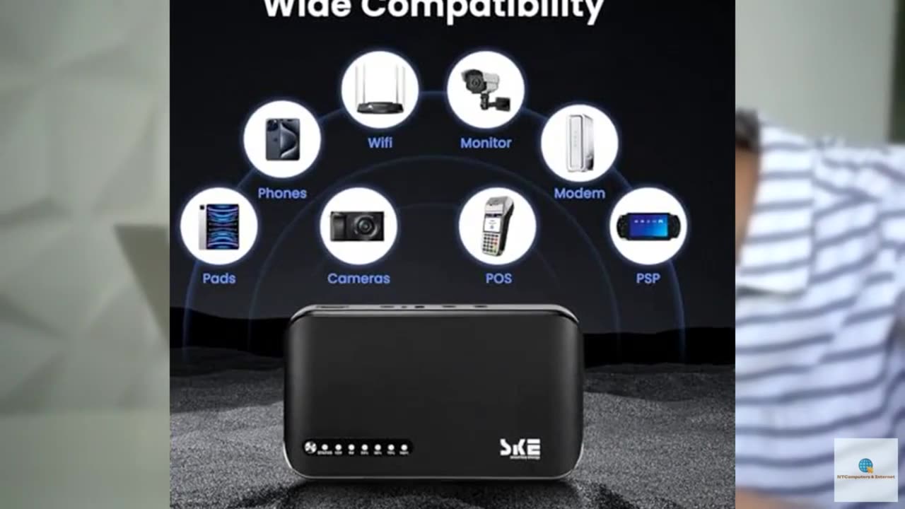 Mini UPS DC 20000mAh Battery Backup & Surge Protector Uninterruptible Power Supp