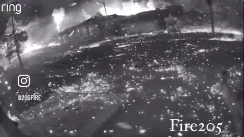 The footage shows the Eaton Fire devastating entire neighborhoods.