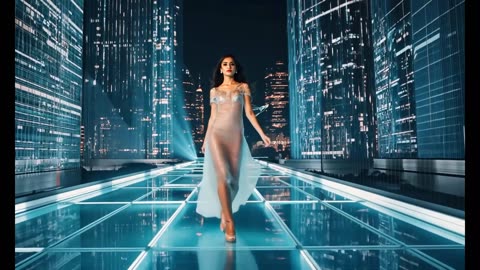 EDM 2150 Runway Revolution – AI Model Future Fashion Extravaganza №6