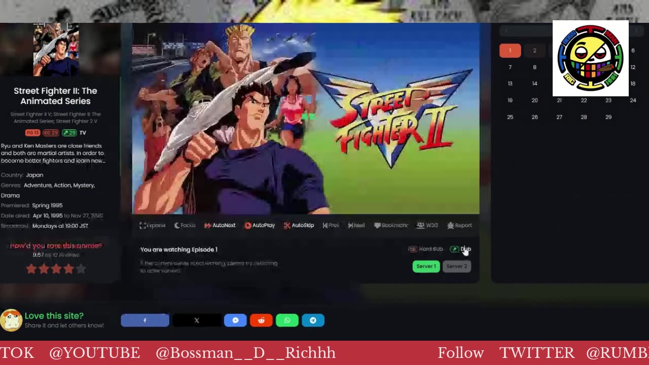 Street Fighter II: The Animated Series MARATHON TUNE IN 100