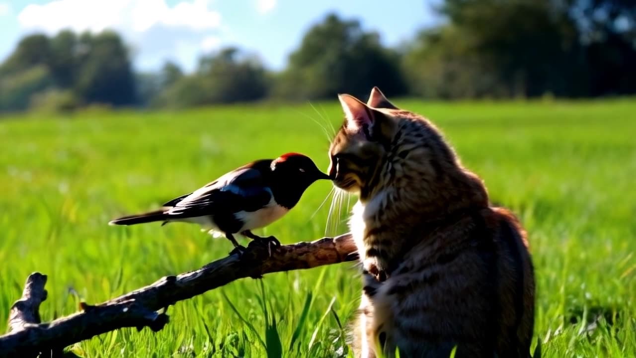 Cat And Bird