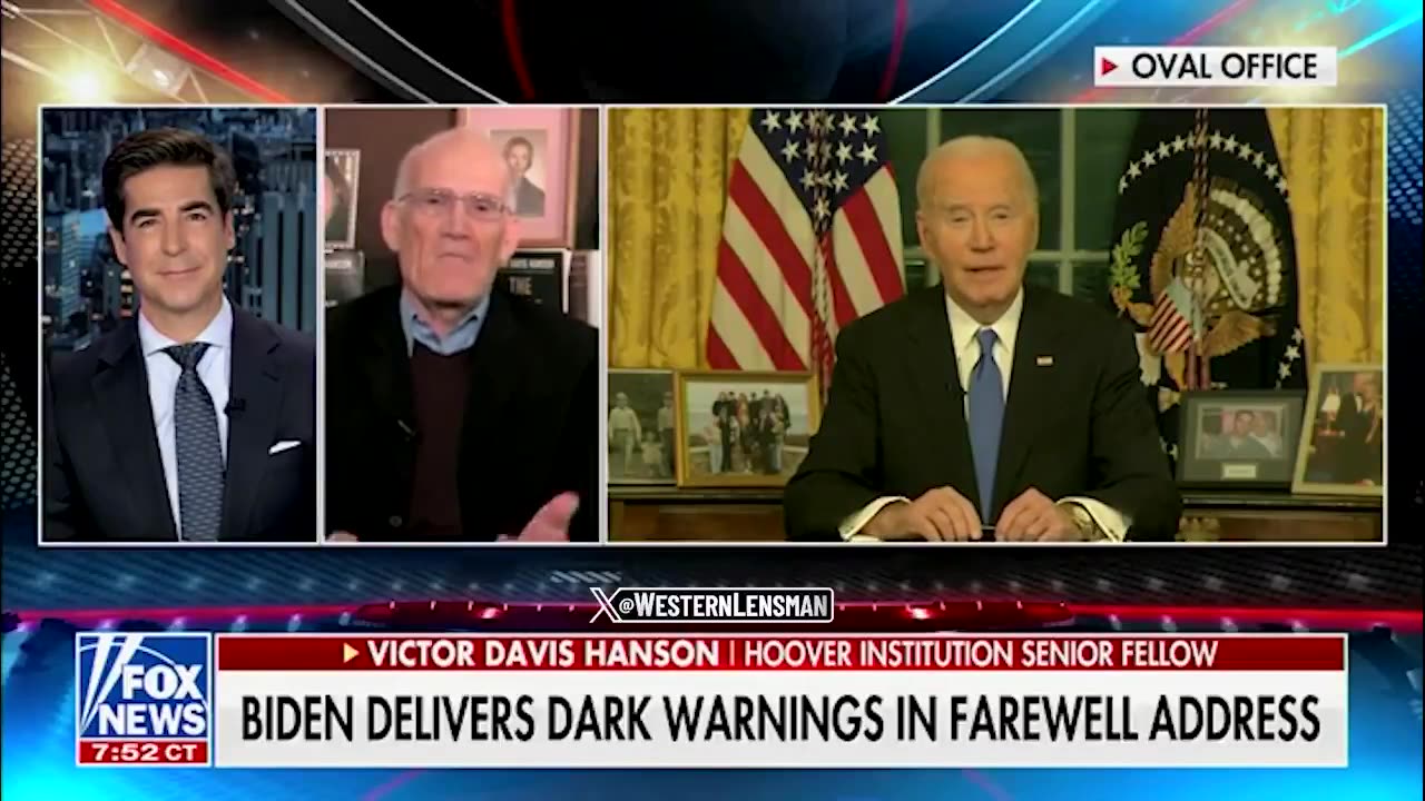 Victor Davis Hanson Can’t Stop Laughing While Talking About Joe Biden’s Farewell Address