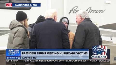 PRESIDENT TRUMP AND FIRST LADY ARRIVE AT DEVASTATION IN NC