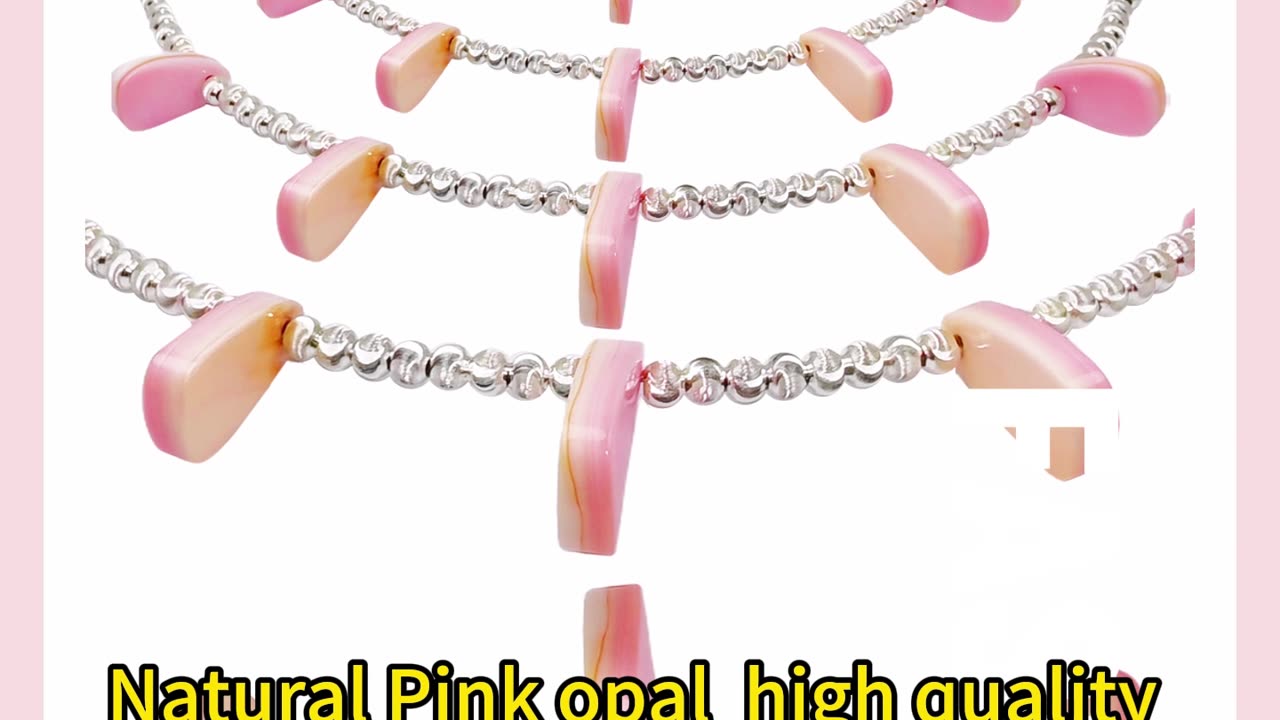 GN-20250218-05 Natural Pink opal high qualityNew Chinese style collar