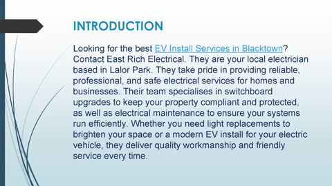 Best EV Install Services in Blacktown