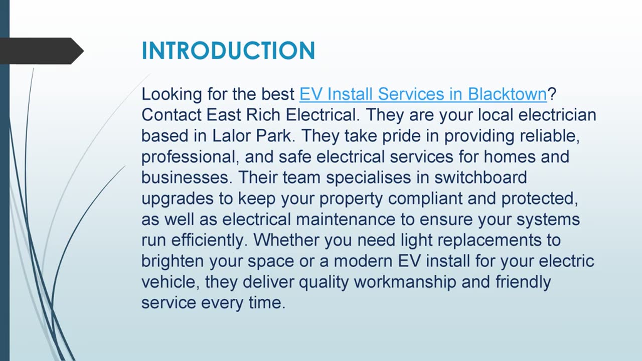 Best EV Install Services in Blacktown