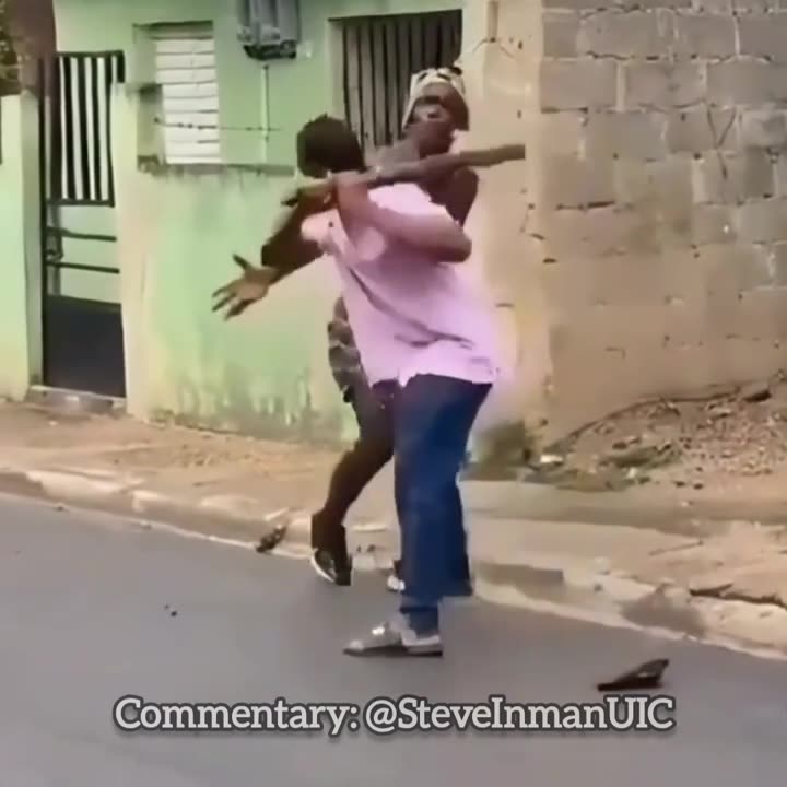 IDIOT THROWING ROCKS GETS BEATEN WITH A UGLY STICK😛COMMENTARY STEVE INMAN