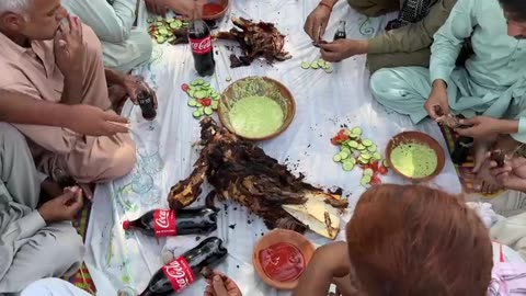 200 KG WHOLE BEEF ROAST - 4 Hours Roasting a Whole Buffalo in Tandoor - Beef Mandhi - Village Food