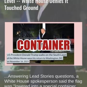 Fact Check: REAL Photo Of Flag Behind Trump Apparently At Ground Level -- WH Denies Touched Ground