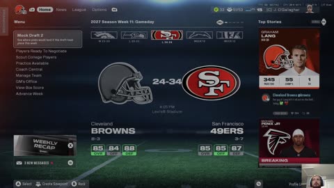 Modded Madden Browns @ 49ers