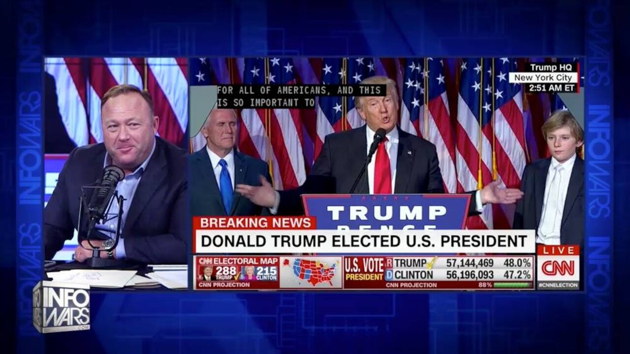 Watch Alex Jones Predict The Future On Election Night 2016