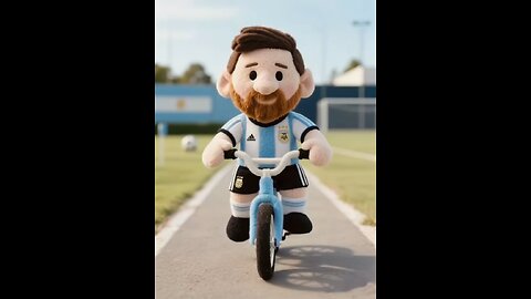 little messi riding cycle #shorts #messi #cr7