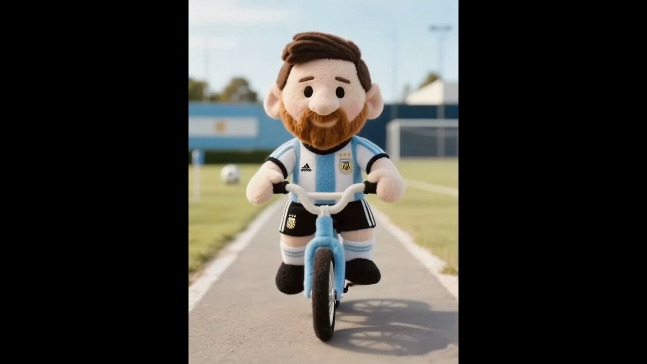 little messi riding cycle #shorts #messi #cr7