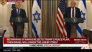 "President Trump Just Said It. It's Also In the Bible. It Says Those That Will Bless You Will Be Blessed & Those That Will Curse You Will Be Cursed. And That's Actually What Is Happening." - PM of Israel, Netanyahu (9/29/25)