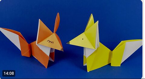 Origami fox