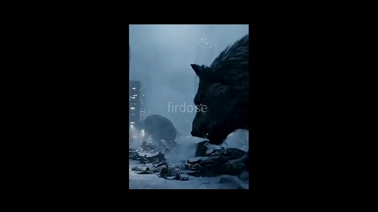 GIANT Wolves Invade Snowbound City During Alpha Hunt?