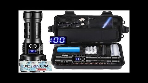 Rechargeable Flashlights High Lumens XHP99 990000 Lumens Brightest LED Tactical Flashlights Review