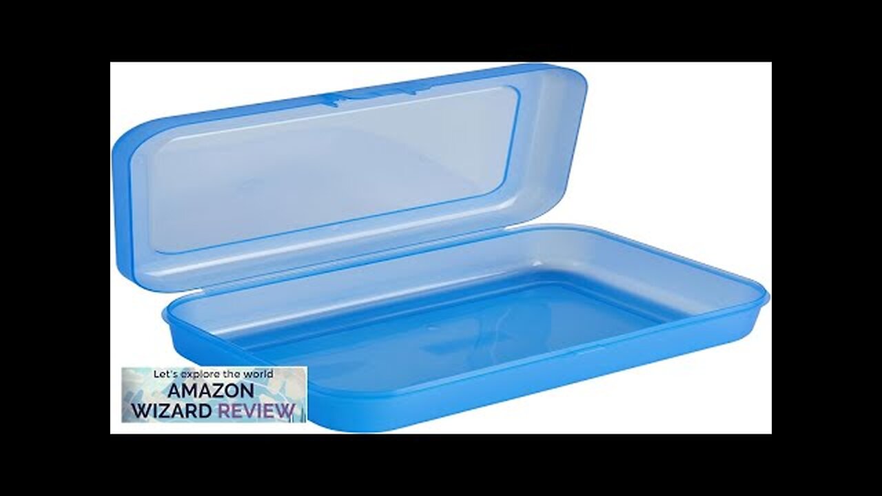 Amazon Basics Pencil Box 1-Pack Blue Solid Review