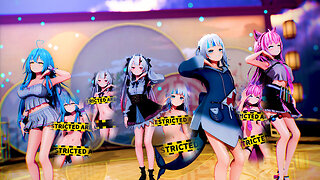 【MMD Hololive 4K/60fps】《Gura (がうる・ぐら), Koyori (博衣こより), Lamy (雪花ラミィ), Ayame (百鬼あやめ)》~《IVE - Baddie》