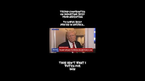 Trump importing beef to lower American beef prices…