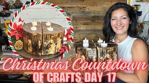 DIY Rustic Log Centerpiece Easy 4-Piece Woodsy Christmas Craft from 2025 Christmas Countdown Nature