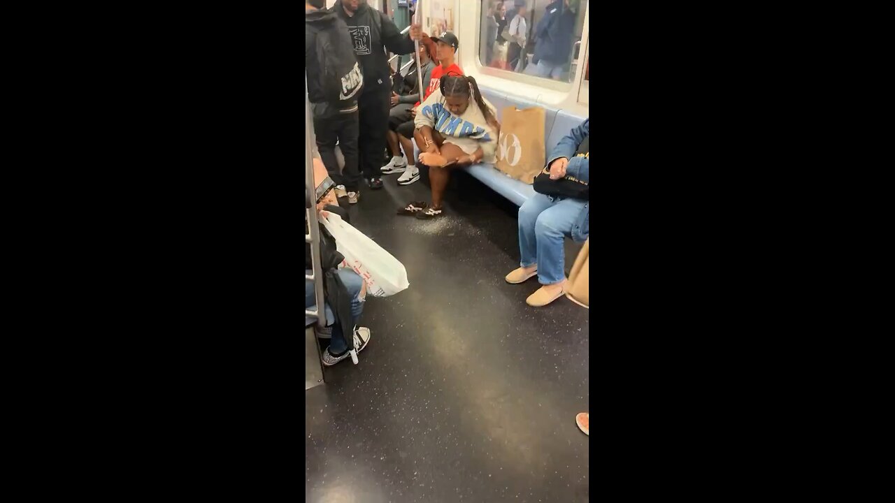 On the train is crazy