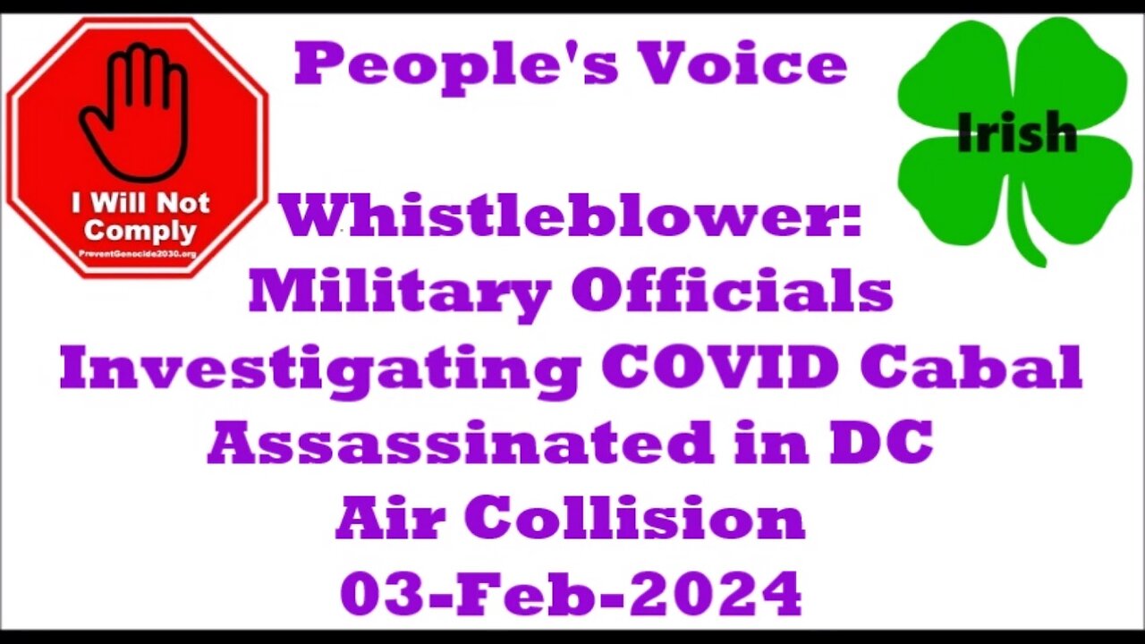 Military Officials Investigating COVID Cabal Assassinated in DC Air Collision 03-Feb-2024