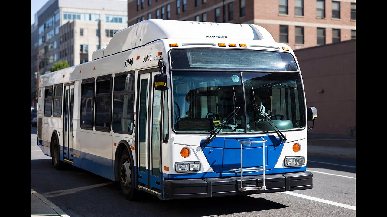 XV40 NewFlyer LFS is driving on the Road