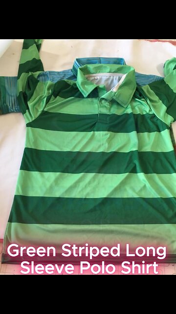 Custom Green Striped Polo – Perfect for Casual or Event Wear