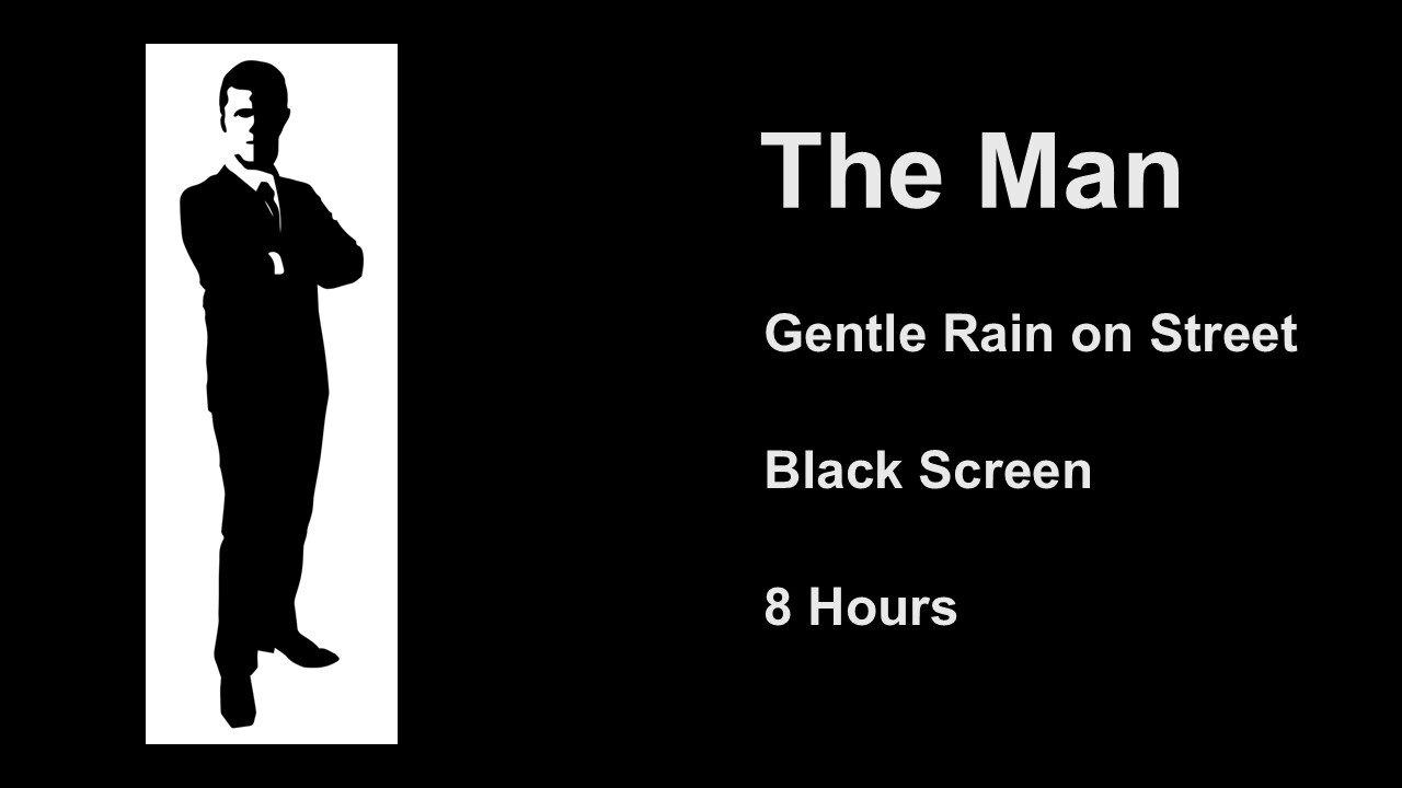 Gentle Rain On Street Black Screen